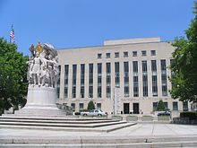 The U.S. Court of Appeals for the D.C. Circuit lifted the ban on construction on the Georgetown waterfront in 1973. Garrett Prettyman district court.jpg