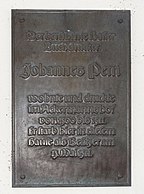 Gedenktafel, Geburtshaus von Johannes Petri (1441–1511) an der St. Johanns-Vorstadt 19–21 in Basel