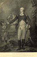 General Washington, en el camp de batalla de Trenton, gravat per William Warner Jr., 1845