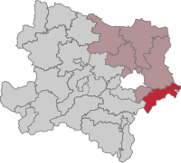 Map of the judicial district of Bruck an der Leitha