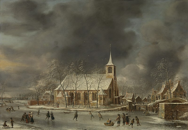 File:Gezicht op de kerk te Sloten in de winter Rijksmuseum SK-A-4134.jpeg