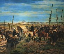 Giovanni Fattori, Il campo italiano alla battaglia di Magenta (1862); olio su tela, 240×348 cm, Palazzo Pitti, Firenze
