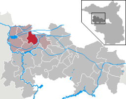 Läget för kommunen Gollenberg i Landkreis Havelland