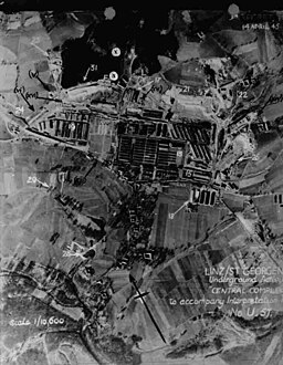 Aerial view of the Gusen II sub-camp