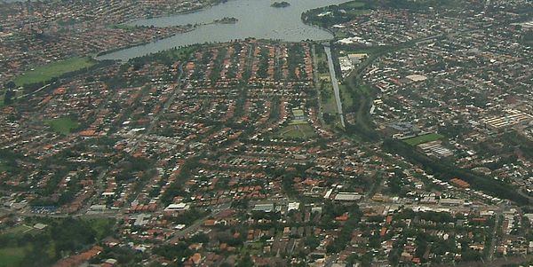 Aerial photograph of Haberfield