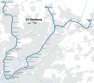 Hamburger Hochbahn - Plan der Linie U1.png