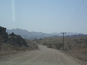 Hajjar Range, på grænsen til Oman.