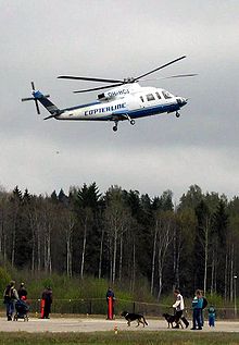 Copterline Helicopter taking off from Helsinki-Malmi airport Helikopteri Copterline.jpg