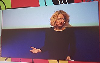 Verhagen speaking at the Health Valley congress in 2018 Herna verhagen-1521130413.jpg