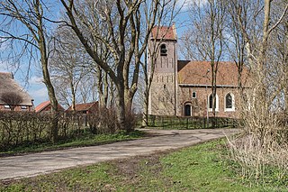 Jouswier Village in Friesland, Netherlands