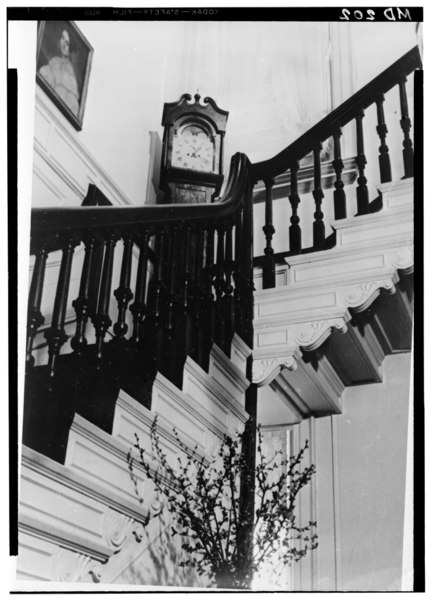 File:Historic American Buildings Survey Russell Jones, Photographer March 1961 STAIR DETAIL - Hayes Manor, 4101 Manor Road, Chevy Chase, Montgomery County, MD HABS MD,16-CHEV,1-16.tif