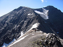 Blick von Nordwesten, links Schneespitze, rechts Hoher Tenn