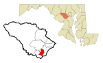Howard County Maryland Incorporated and Unincorporated areas Savage-Guilford Highlighted.svg