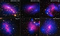 Sei ammassi di galassie e la materia oscura (Telescopi Spaziali Hubble e Chandra)