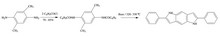 Madelung synthesis of 2,6-diphenyl-1,5-diaza-1,5-dihydro-s-indacene Indacene reaction.png