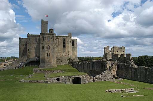 Interior and keep of Warkworth Castle