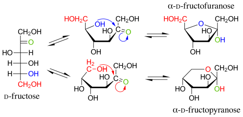 Isomeric forms of fructose