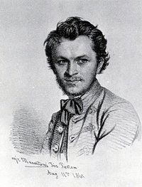 Marastoni József rajza Jankó Jánosról (1861)