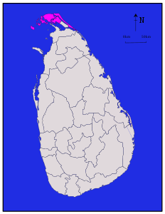 Distretto di Jaffna – Localizzazione