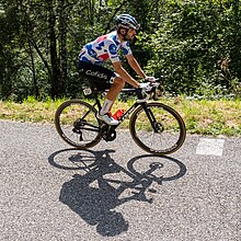 Jesús HERRADA wearing polka dot jersey in Vuelta 2023