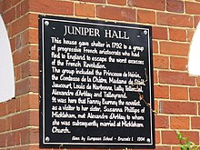 Juniper Hall Plaque - geograph.org.uk - 1397178.jpg