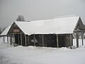 Kūdras stacijas ēka ziemā