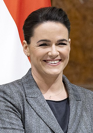 <span class="mw-page-title-main">Katalin Novák</span> President of Hungary since 2022