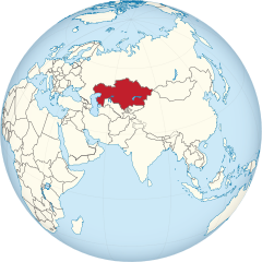 Położenie Kazachstanu