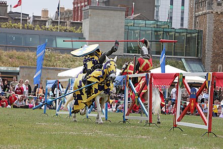 Present-day medieval events may include jousting, just like tournaments in the Middle Ages