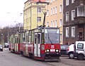 Tramwaje 105Ng/S na ulicy Asnyka