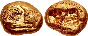 Kroisos. Circa 564-53-550-39 BC. AV Stater (16mm, 10.76 g). Heavy series. Sardes mint.jpg