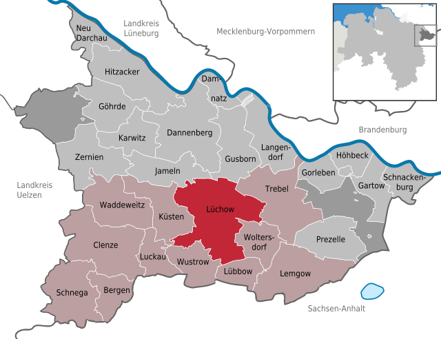 Lüchow (Saxonia Inferior): situs