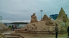 A huge sand art in Lappeenranta