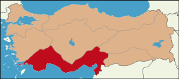 Aralıq dənizi regionu xəritədə