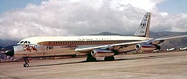 1966년, 타이페이 쑹산 공항에서 찍힌 항공기(기종:컨베어 880)