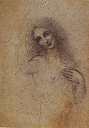 L'Ange incarné, dessin de Léonard de Vinci (1515).