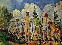 Paul Cézanne, De baders. (1890)