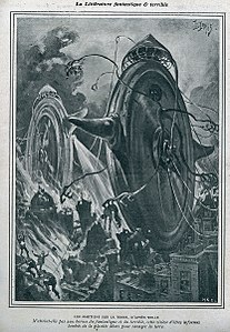 Illustration pour La Guerre des mondes d’H. G. Wells (1905).
