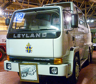 One of the two popemobiles coachbuilt on Leyland Constructor chassis for Pope John Paul II's visit to the United Kingdom in May/June 1982 Leyland Constructor Popemobile 1982.jpg