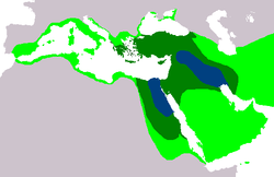 Dark green shows approximate spread of writing by 1300 BCE