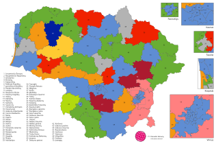 Lithuanian Seimas 2020 election first round – SMC results.svg