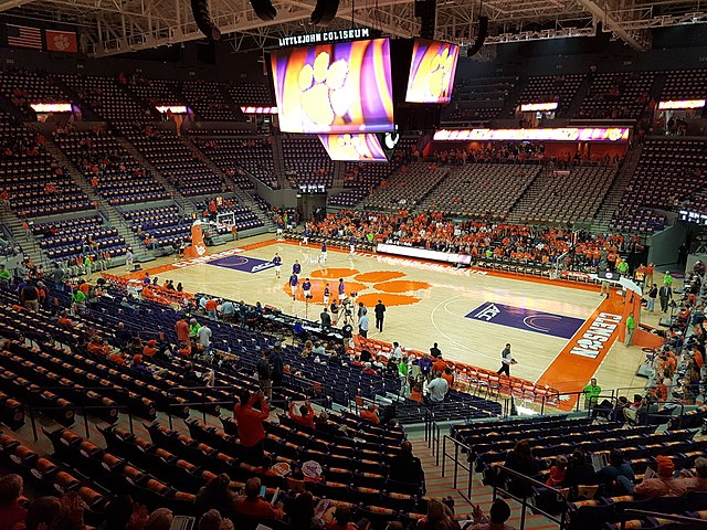 Littlejohn Coliseum, Clemson, before the first official game in the renovated arena, vs Georgia