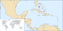 Localização das Bahamas