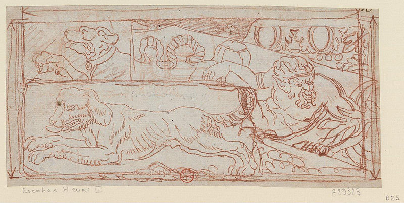 File:Louvre. Escalier d'Henri II. Satyre et chien de chasse.jpg