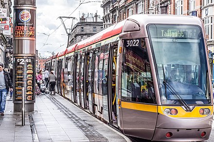 Luas trams link the two Dublin stations