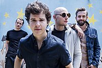 Lukas Graham's first number-one single, "7 Years", topped the chart for eight consecutive weeks, overtaking Aqua's "Doctor Jones" to become the longest topping single by a Danish group. Lukas Graham Warner Bros press photo.jpg