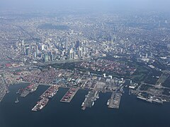 Manila Intramuros-Binondo from air