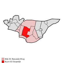 Karte - NL - Reeuwijk - Wijk 01 Reeuwijk Brügge - Buurt 03 Sluipwijk.svg