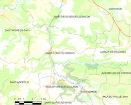 Mapa obce Saint-Rome-de-Cernon