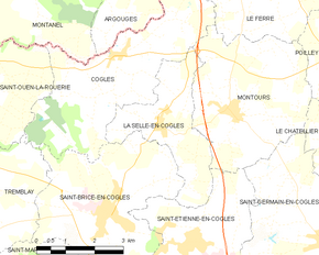 Poziția localității La Selle-en-Coglès